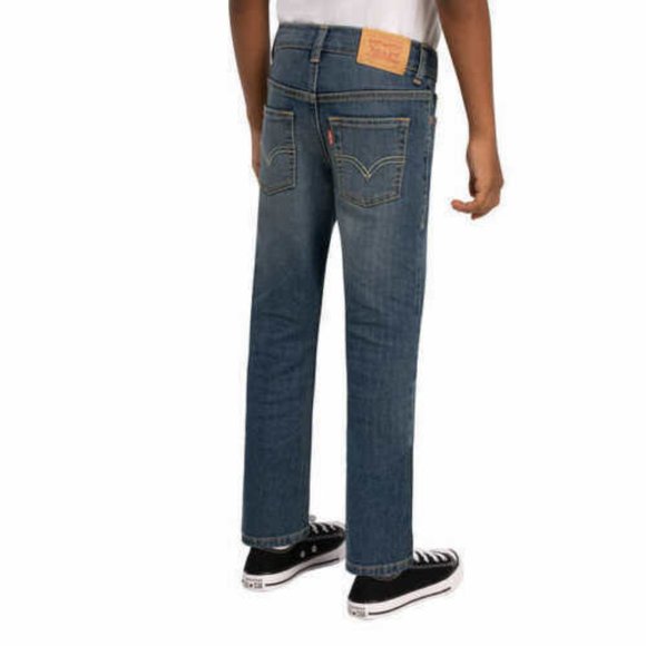 Levis 511 Boys Slim Denim Pant Light Blue Wash w/Yellow Stitching - Picture 2 of 3